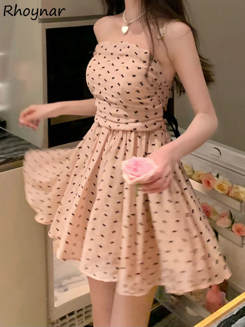 Sleeveless Dress Women Strapless Dot Bandage Mini Sexy Elegant Kawaii Retro Princess Party Girlish Tender Summer Vestidos BF Ins
Sleeveless Dress Women Strapless Dot Bandage Mini Sexy Elegant Kawaii Retro Princess Party Girlish Tender Summer Vestidos BF Ins