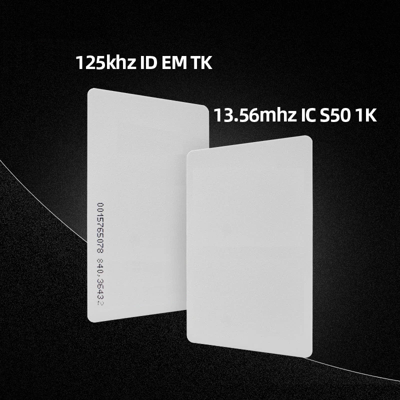 

10pcs/Lot RFID Card 125khz ID EM4100 TK41 13.56Mhz IC Cards MF S50 Classic 1K M1 Proximity Smart 0.8mm Access Control ISO14443A