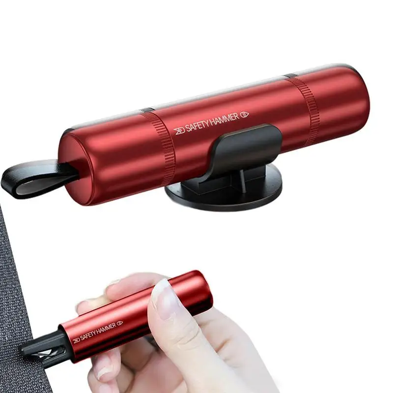 Автомобильный молоток для защиты стекол, многофункциональный спасательный молоток для ремня безопасности из алюминиевого сплава