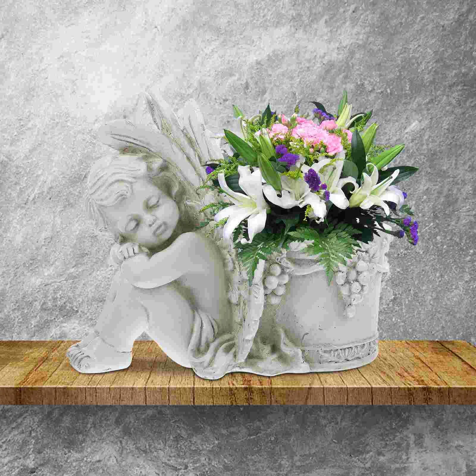 Cute Planter Decorations Pots Flower Plants Decorative Angels Resin Planters Outdoor Indoor Unique Yard
Cute Planter Decorations Pots Flower Plants Decorative Angels Resin Planters Outdoor Indoor Unique Yard
