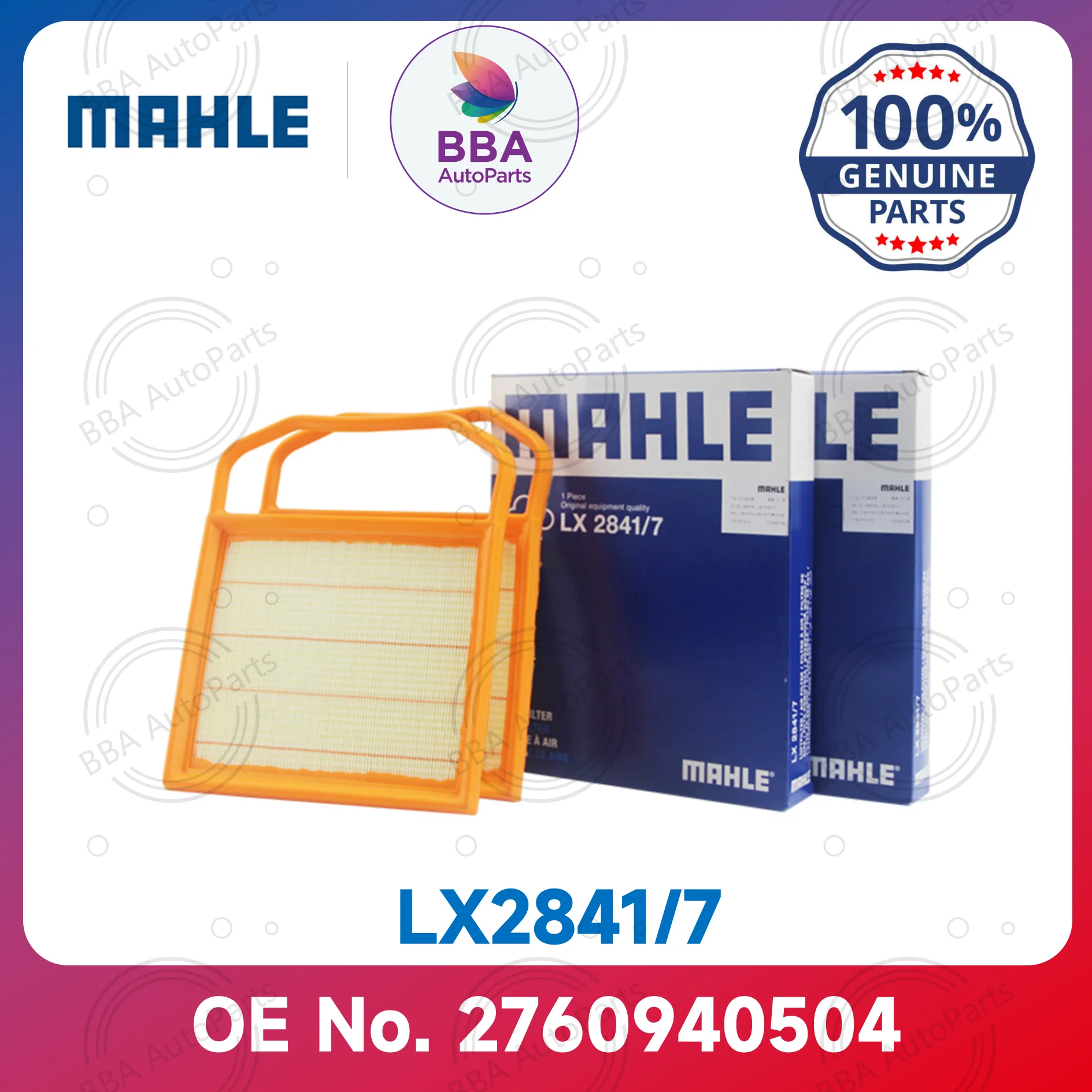Воздушный фильтр Mahle LX2841/7 LX4509 для Mercedes-Benz GL450 GLC GLE GLS ML400, номер оригинального оборудования 2760940504 A 2760940504
Воздушный фильтр Mahle LX2841/7 LX4509 для Mercedes-Benz GL450 GLC GLE GLS ML400, номер оригинального оборудования 2760940504 A 2760940504