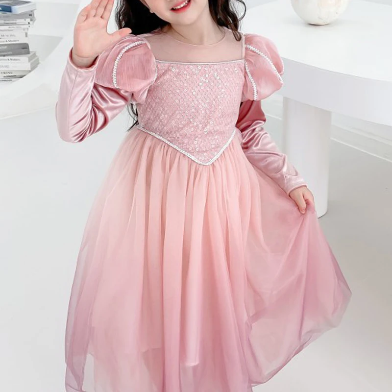Autumn Girls' Princess Dress Puff Sleeves Birthday Dress Sequins Shiny Outfits Performance Costume Big Kids Children'S Clothes
Autumn Girls' Princess Dress Puff Sleeves Birthday Dress Sequins Shiny Outfits Performance Costume Big Kids Children'S Clothes