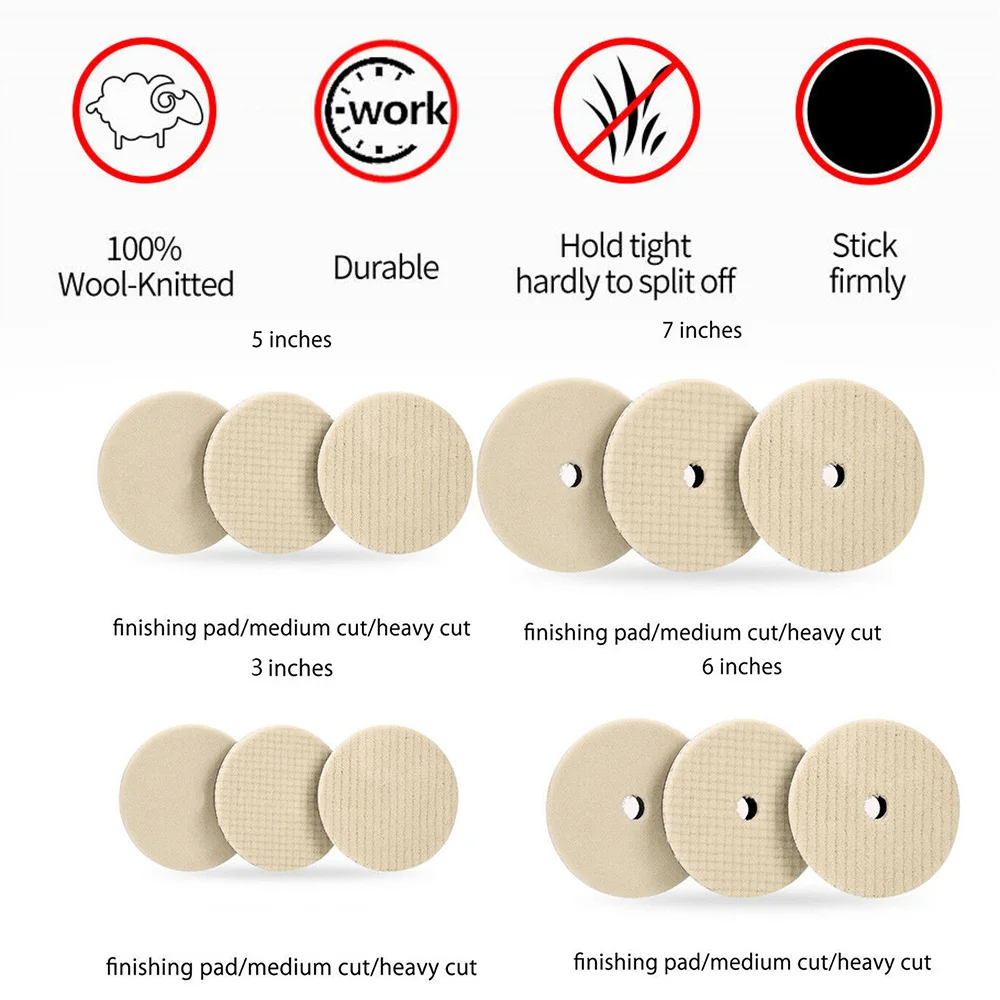1pc Wool Polishing Pads Buffing Pads Waxing Pads Polishing Disc For Car Polisher Kits Wool Finish Polishing Pad 3/5/6/7inch
1pc Wool Polishing Pads Buffing Pads Waxing Pads Polishing Disc For Car Polisher Kits Wool Finish Polishing Pad 3/5/6/7inch