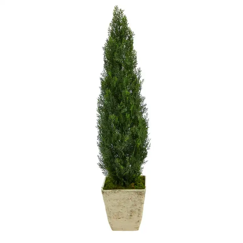 Cedar Artificial Tree in White Planter (Indoor/Outdoor)
Cedar Artificial Tree in White Planter (Indoor/Outdoor)