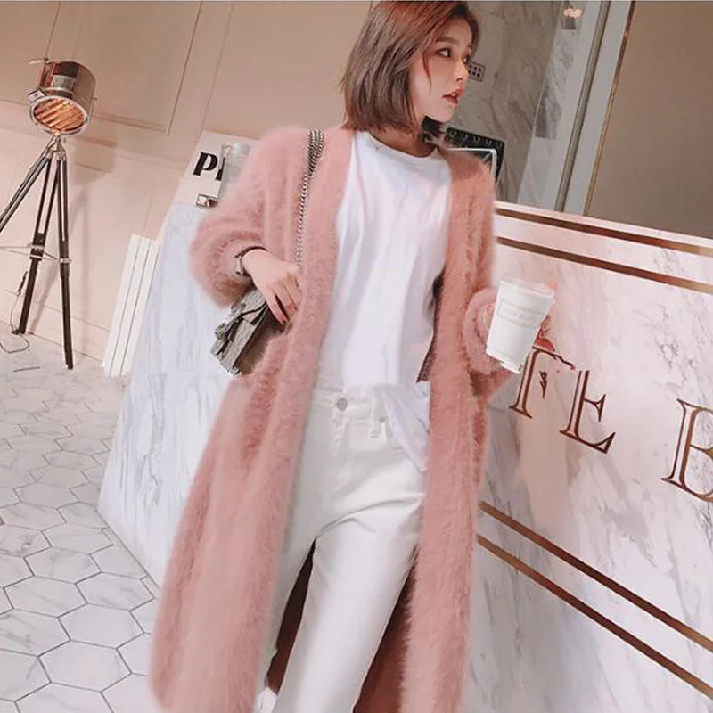 New Winter Women's Mink Cashmere Cardigans Long Sweater Loose Pearl Button Pocket Thick Cashmere Female Dropshipping Coat wsr685
New Winter Women's Mink Cashmere Cardigans Long Sweater Loose Pearl Button Pocket Thick Cashmere Female Dropshipping Coat wsr685