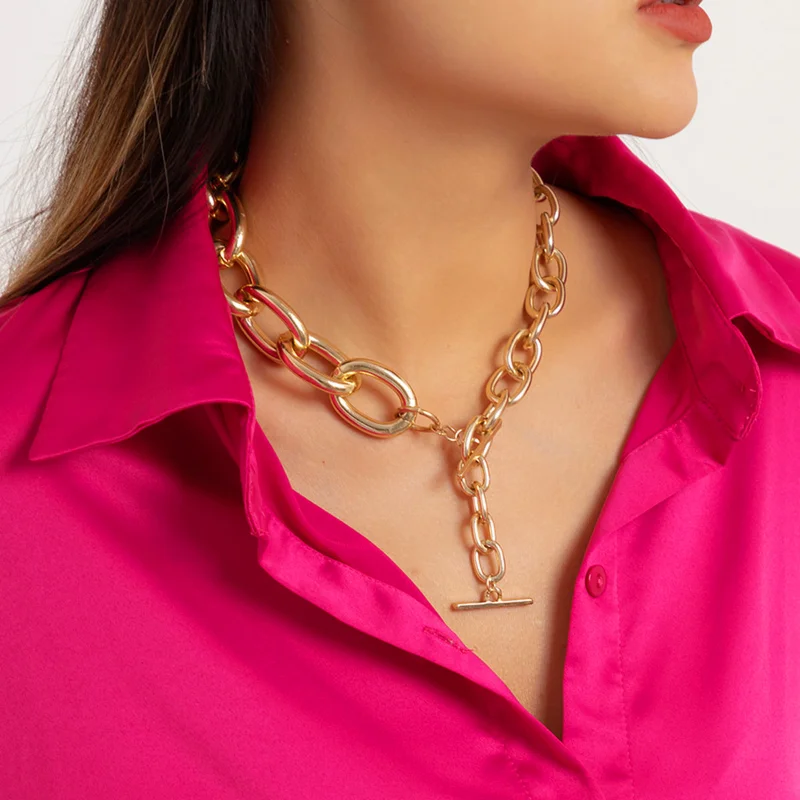 Punk Hip Hop Exaggerated Thick Chain Necklace for Women Personalized Hollow Cross Chain Collarbone Necklaces Jewellery Gifts
Punk Hip Hop Exaggerated Thick Chain Necklace for Women Personalized Hollow Cross Chain Collarbone Necklaces Jewellery Gifts