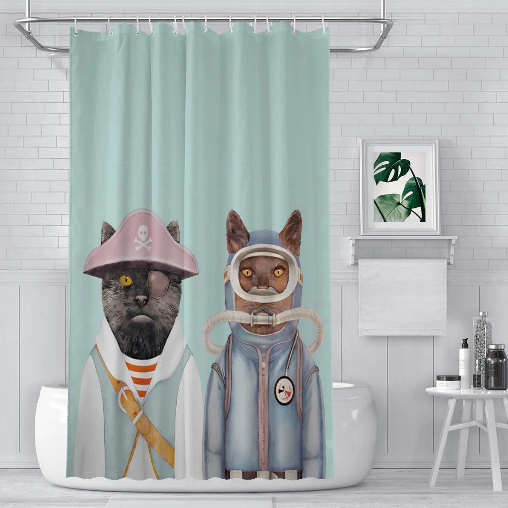 Aquatic Cats Bathroom Shower Curtains Waterproof Partition Curtain Funny Home Decor Accessories
Aquatic Cats Bathroom Shower Curtains Waterproof Partition Curtain Funny Home Decor Accessories