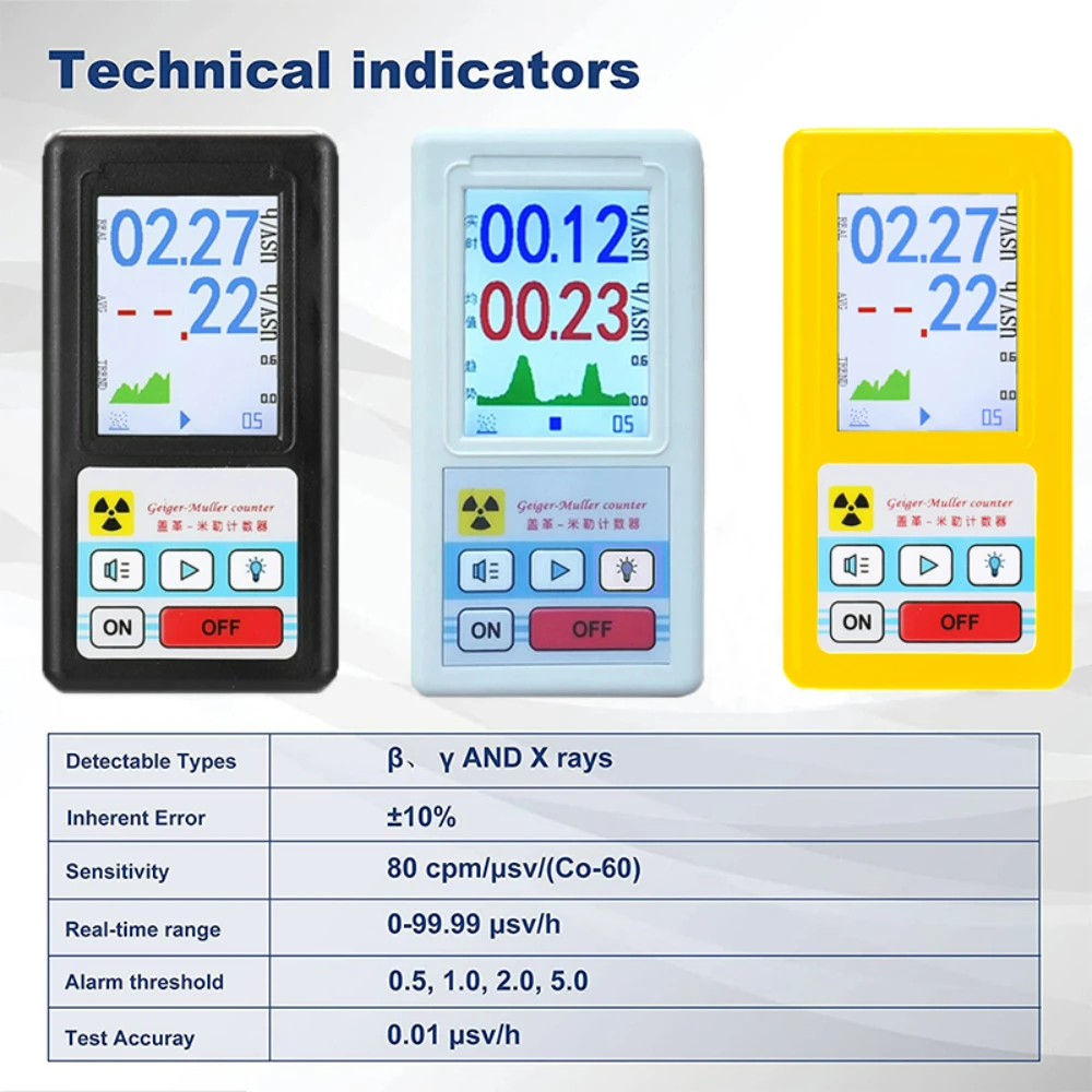Hot sell Nuclear Radiation Detector LCD Display Household Radioactive Tester Geiger Counter β Y X-ray Detection Handheld BR-6
Hot sell Nuclear Radiation Detector LCD Display Household Radioactive Tester Geiger Counter β Y X-ray Detection Handheld BR-6