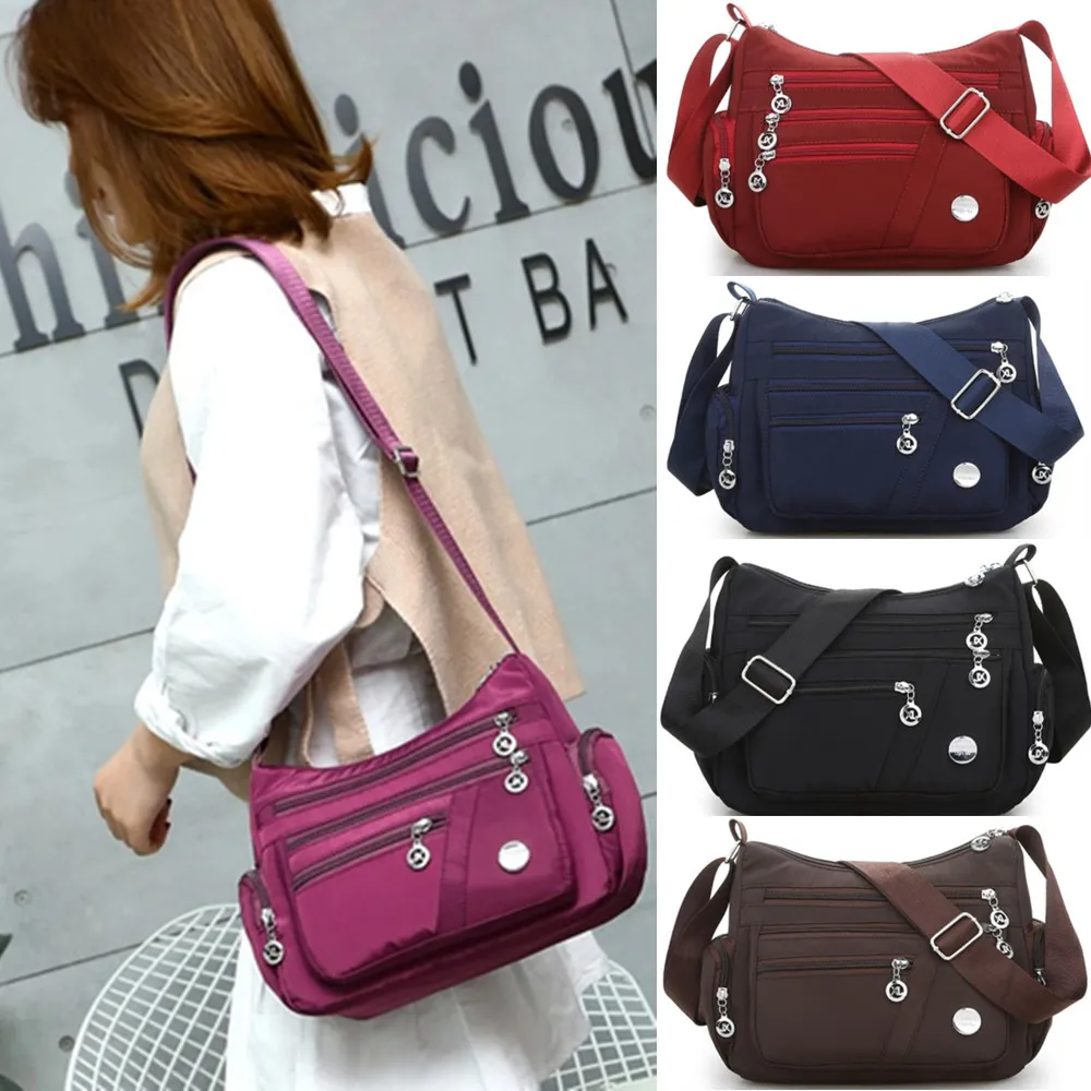 Nylon Shoulder Bag Women Waterproof Crossbody Bag Multi-pocket Handbag Large Capacity Oxford Messenger Bag Travel Tote Book Bags
Nylon Shoulder Bag Women Waterproof Crossbody Bag Multi-pocket Handbag Large Capacity Oxford Messenger Bag Travel Tote Book Bags