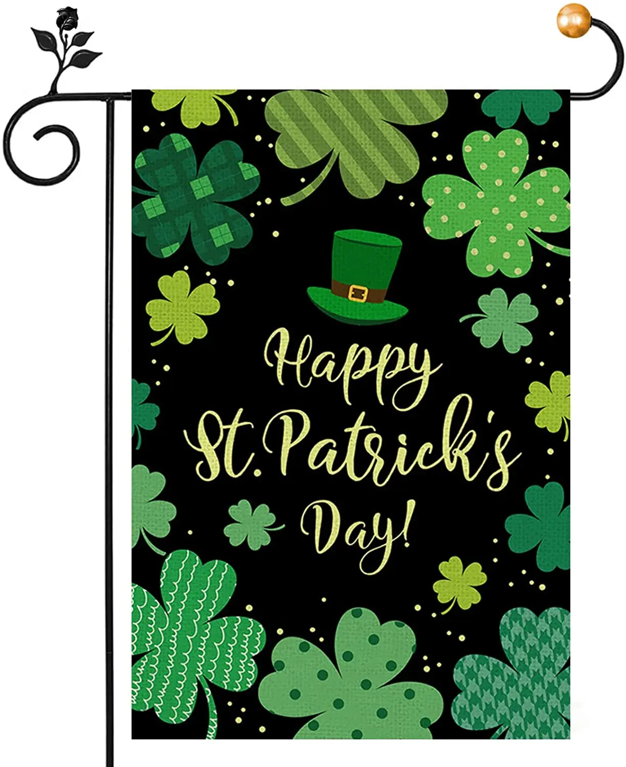 Happy St Patrick's Day Garden Flag, Irish Shamrocks Yard Flag Double Sized, Spring St Patricks Day Green Hat Flag for Outside Fa
Happy St Patrick's Day Garden Flag, Irish Shamrocks Yard Flag Double Sized, Spring St Patricks Day Green Hat Flag for Outside Fa