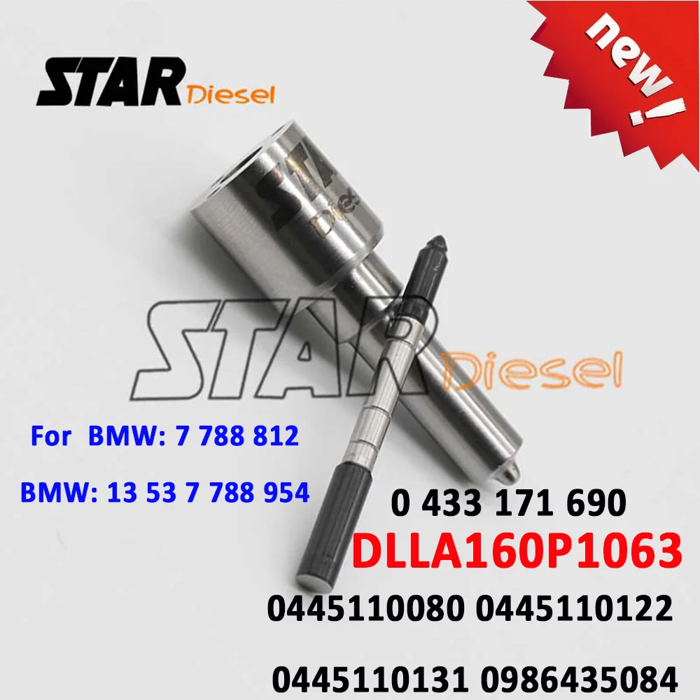 For BMW 0445110080 Diesel Injector DLLA160P1063 Common Rail Nozzle Tips 0 433 171 690 For 0986435084 0445110131 0445110122
For BMW 0445110080 Diesel Injector DLLA160P1063 Common Rail Nozzle Tips 0 433 171 690 For 0986435084 0445110131 0445110122