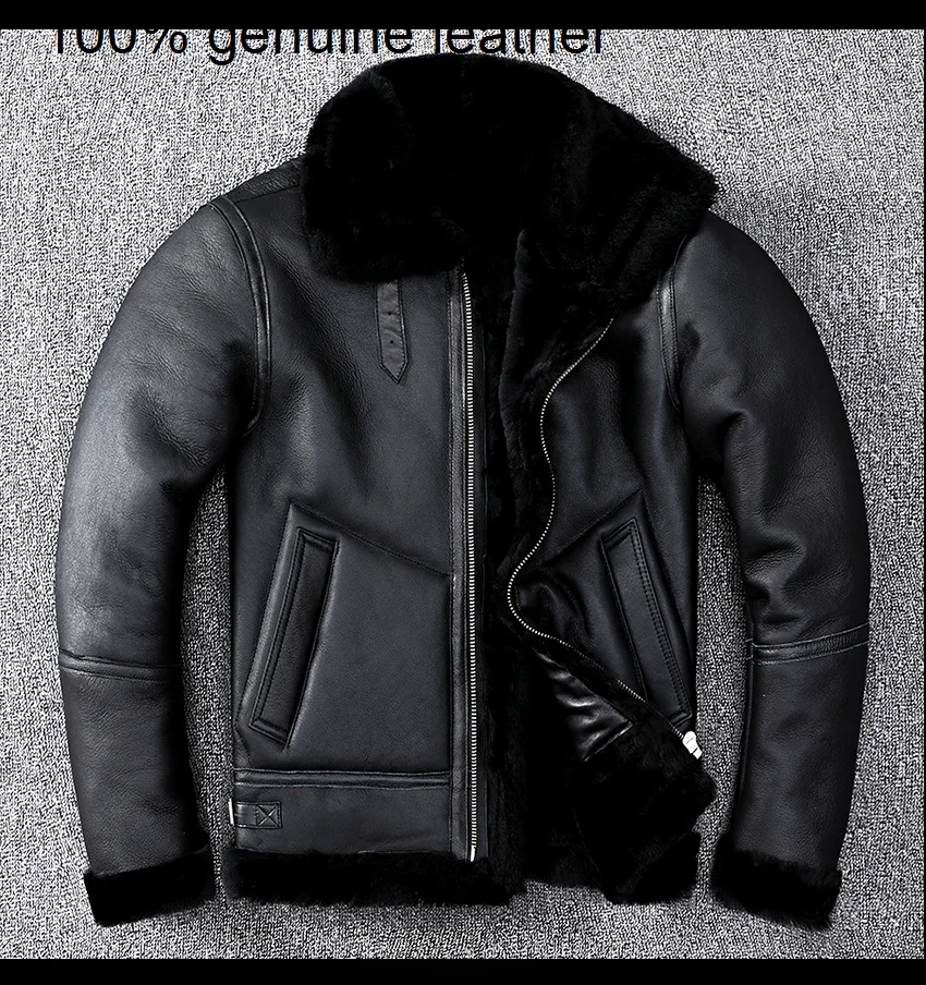 

Теплая Высококачественная Меховая куртка 2023, зимнее пальто из натуральной кожи, одежда из овчины, Толстая шерстяная одежда, стиль B3