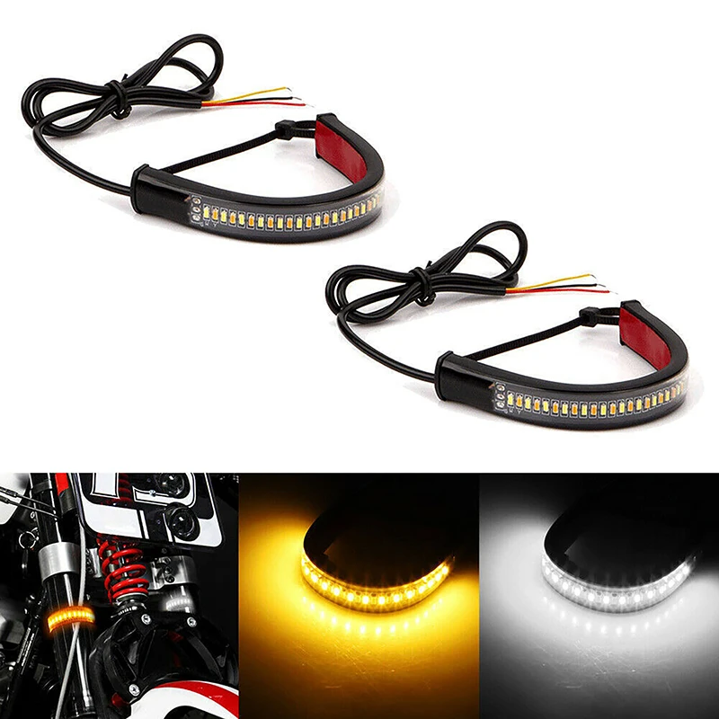 1PCS Flexible Flowing LED Motorcycle Turn Signal Light DRL Amber White Moto Flasher Ring Fork Strip Lamp Flashing blinker 12V
1PCS Flexible Flowing LED Motorcycle Turn Signal Light DRL Amber White Moto Flasher Ring Fork Strip Lamp Flashing blinker 12V