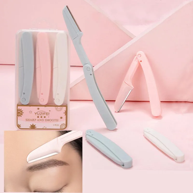 1/3pc Safe Folding Ladies Face Shaver Eyebrow Trimmer Blade Anti-Scratch Razor Makeup Tools Eyebrow Trimmer Face Razor for Women 
1/3pc Safe Folding Ladies Face Shaver Eyebrow Trimmer Blade Anti-Scratch Razor Makeup Tools Eyebrow Trimmer Face Razor for Women