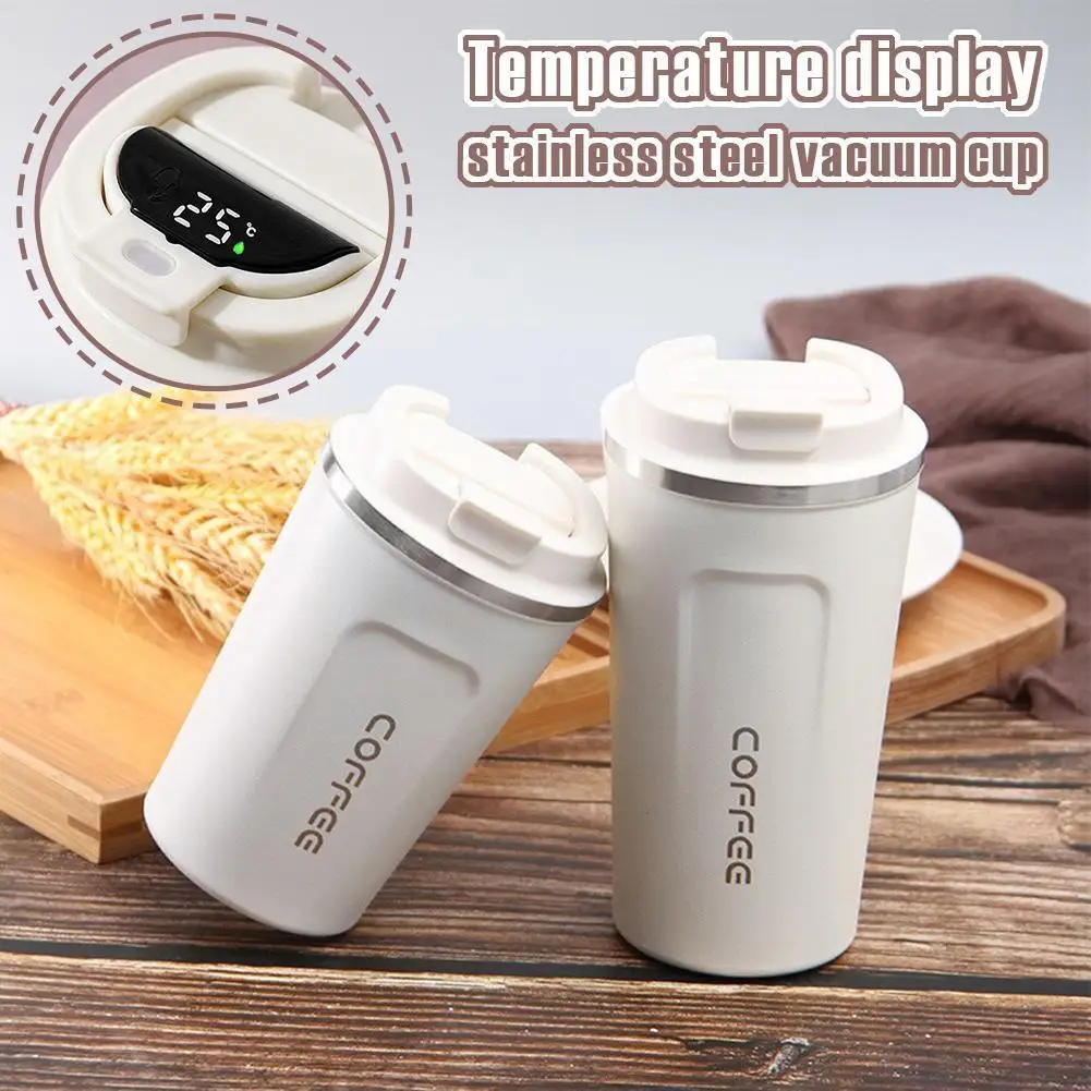 380/510ml Travel Coffee Cup Stainless Steel Thermos Vacuum Temperature Mug Digital Portable Display Cup Travel Intelligent P4L1
380/510ml Travel Coffee Cup Stainless Steel Thermos Vacuum Temperature Mug Digital Portable Display Cup Travel Intelligent P4L1