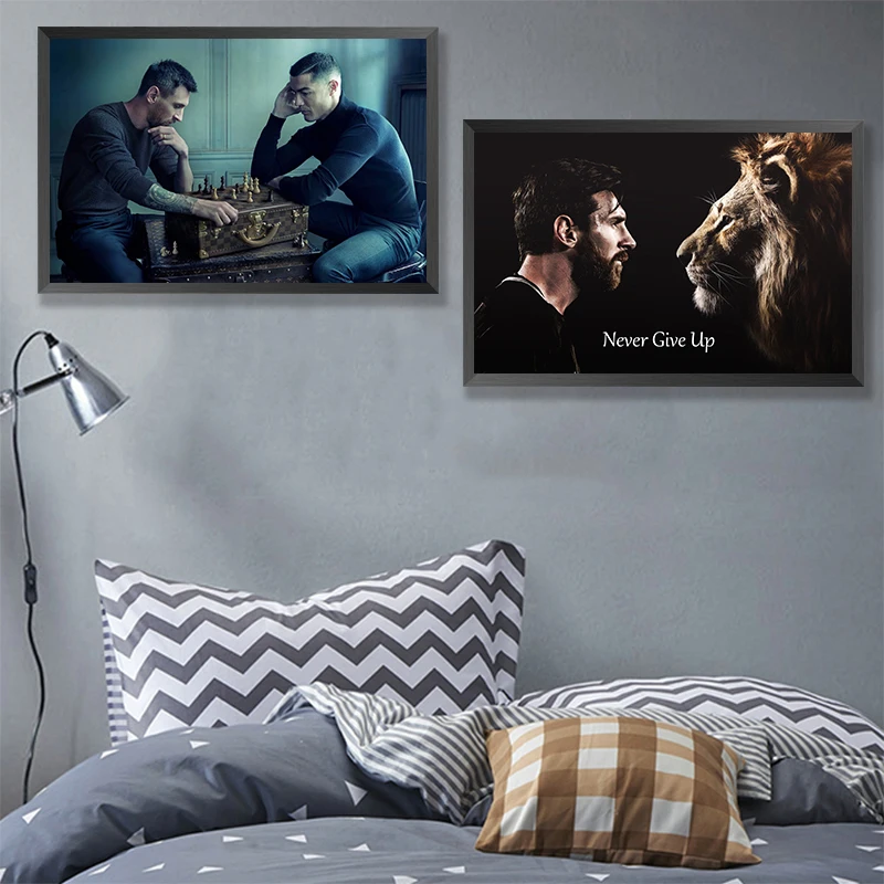 Argentine Athlete Messi Ronaldo Playing Chess Poster Bedroom Restaurant Wall Hanging painting canvas printing
Argentine Athlete Messi Ronaldo Playing Chess Poster Bedroom Restaurant Wall Hanging painting canvas printing