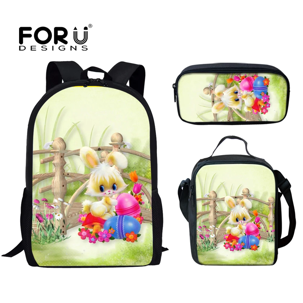 FORUDESIGNS 3pcs New School Bags Cute Easter Bunny Printing Casual Backpacks for Teenager Girls Large Capacity Shoulder Bookbag
FORUDESIGNS 3pcs New School Bags Cute Easter Bunny Printing Casual Backpacks for Teenager Girls Large Capacity Shoulder Bookbag