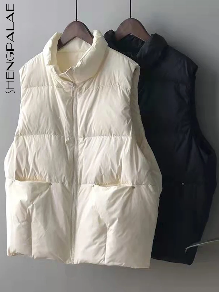 SHENGPALAE Fashion Contton Zipper Vest Women's Autumn 2022 Stand Collar Sleeveless Loose Coats Solid Color Waistcoat 5W588
SHENGPALAE Fashion Contton Zipper Vest Women's Autumn 2022 Stand Collar Sleeveless Loose Coats Solid Color Waistcoat 5W588