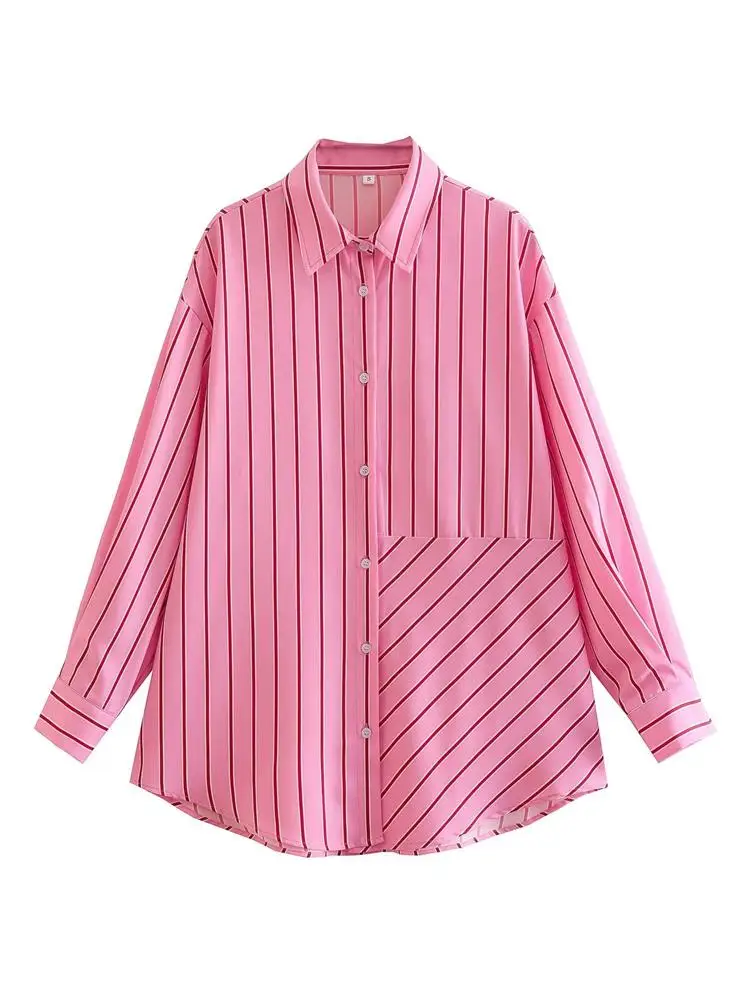 MESTTRAF Women 2022 Sexy Irregular Arrangement Striped Loose Blouses Vintage Long Sleeve Female Shirts Blusas Chic Tops
MESTTRAF Women 2022 Sexy Irregular Arrangement Striped Loose Blouses Vintage Long Sleeve Female Shirts Blusas Chic Tops