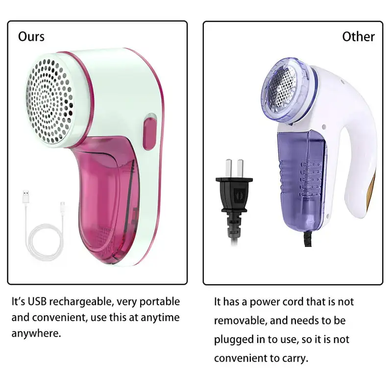 Upgrade Cordless Lint Remover W/ 2 Blades USB Rechargeable Fabric Clothes Shaver Dual Protection Clothing Sweater Shaver Defuzz 
Upgrade Cordless Lint Remover W/ 2 Blades USB Rechargeable Fabric Clothes Shaver Dual Protection Clothing Sweater Shaver Defuzz