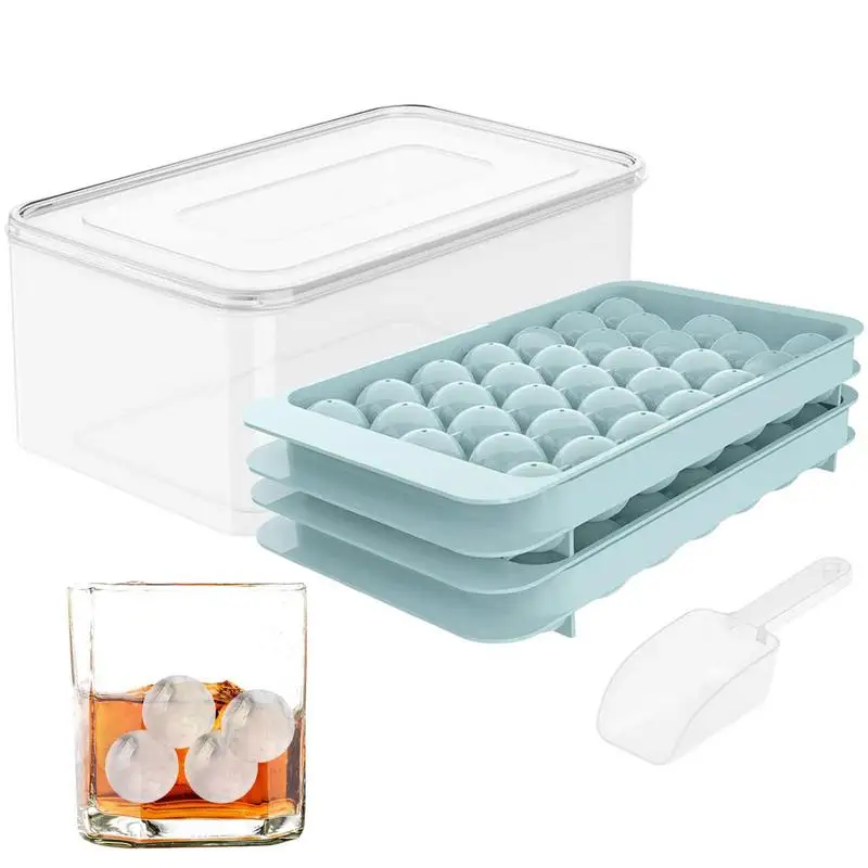 Лотки для льда с шариками, устройство для изготовления шариков льда с 99 ячейками для морозильной камеры, 3-ярусный поднос для льда, форма с крышкой, круглый поднос для льда с контейнером для льда
Лотки для льда с шариками, устройство для изготовления шариков льда с 99 ячейками для морозильной камеры, 3-ярусный поднос для льда, форма с крышкой, круглый поднос для льда с контейнером для льда