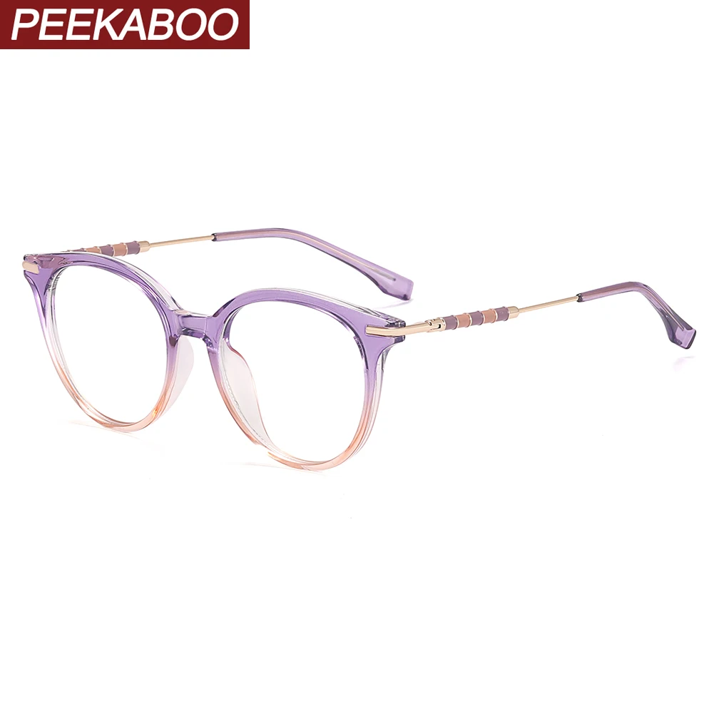 Peekaboo half metal round glasses frame women clear lens tr90 anti blue light glasses optical trendy gift items purple leopard
Peekaboo half metal round glasses frame women clear lens tr90 anti blue light glasses optical trendy gift items purple leopard