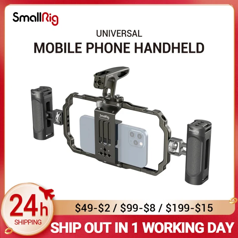 SmallRig Universal Mobile Phone handle handgrip Handheld For Iphone 13/11/12 Huawei Xiaomi Video Rig Kit 3155
SmallRig Universal Mobile Phone handle handgrip Handheld For Iphone 13/11/12 Huawei Xiaomi Video Rig Kit 3155