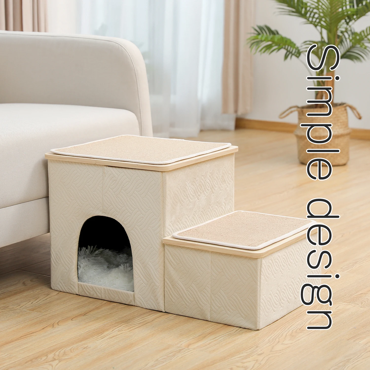 Foldable Pet stairs 2 steps for dogs puppies, Multi-functional Dog stairs for bed or car with kennel & storage box, Useful 2 ste
Foldable Pet stairs 2 steps for dogs puppies, Multi-functional Dog stairs for bed or car with kennel & storage box, Useful 2 ste