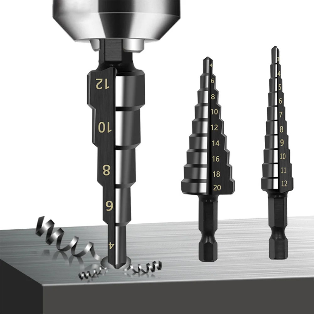 3-12mm 4-12mm 4-20mm HSS Straight Groove Step Drill Bit Nitrogen Coated Drilling Power Tools Set Wood Metal Hole Cutter In Stock
3-12mm 4-12mm 4-20mm HSS Straight Groove Step Drill Bit Nitrogen Coated Drilling Power Tools Set Wood Metal Hole Cutter In Stock