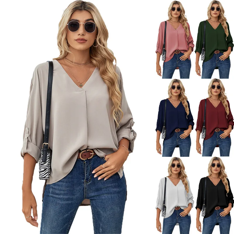 Womens Tops And Blouses Solid Solid Chiffon Blouse Office Shirt Blusas Mujer De Moda 2021 Long Sleeve Women Shirts Clothes
Womens Tops And Blouses Solid Solid Chiffon Blouse Office Shirt Blusas Mujer De Moda 2021 Long Sleeve Women Shirts Clothes