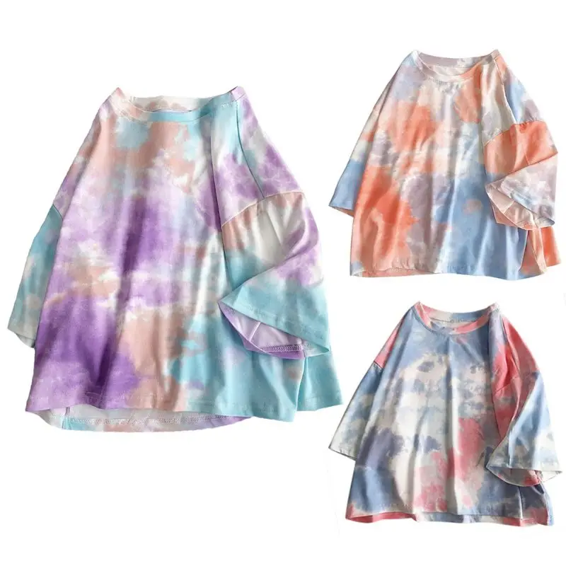 Korean Women Summer Short Sleeve T-Shirt Harajuku Gradient Tie-Dye Tunic Tops Crew Neck Oversized Loose Streetwear
Korean Women Summer Short Sleeve T-Shirt Harajuku Gradient Tie-Dye Tunic Tops Crew Neck Oversized Loose Streetwear