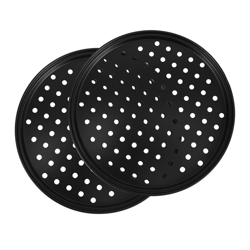 2Pc 10-Inch Perforated Pizza Pan Carbon Steel Non-Stick Coating Easy To Clean Pizza Pan
2Pc 10-Inch Perforated Pizza Pan Carbon Steel Non-Stick Coating Easy To Clean Pizza Pan