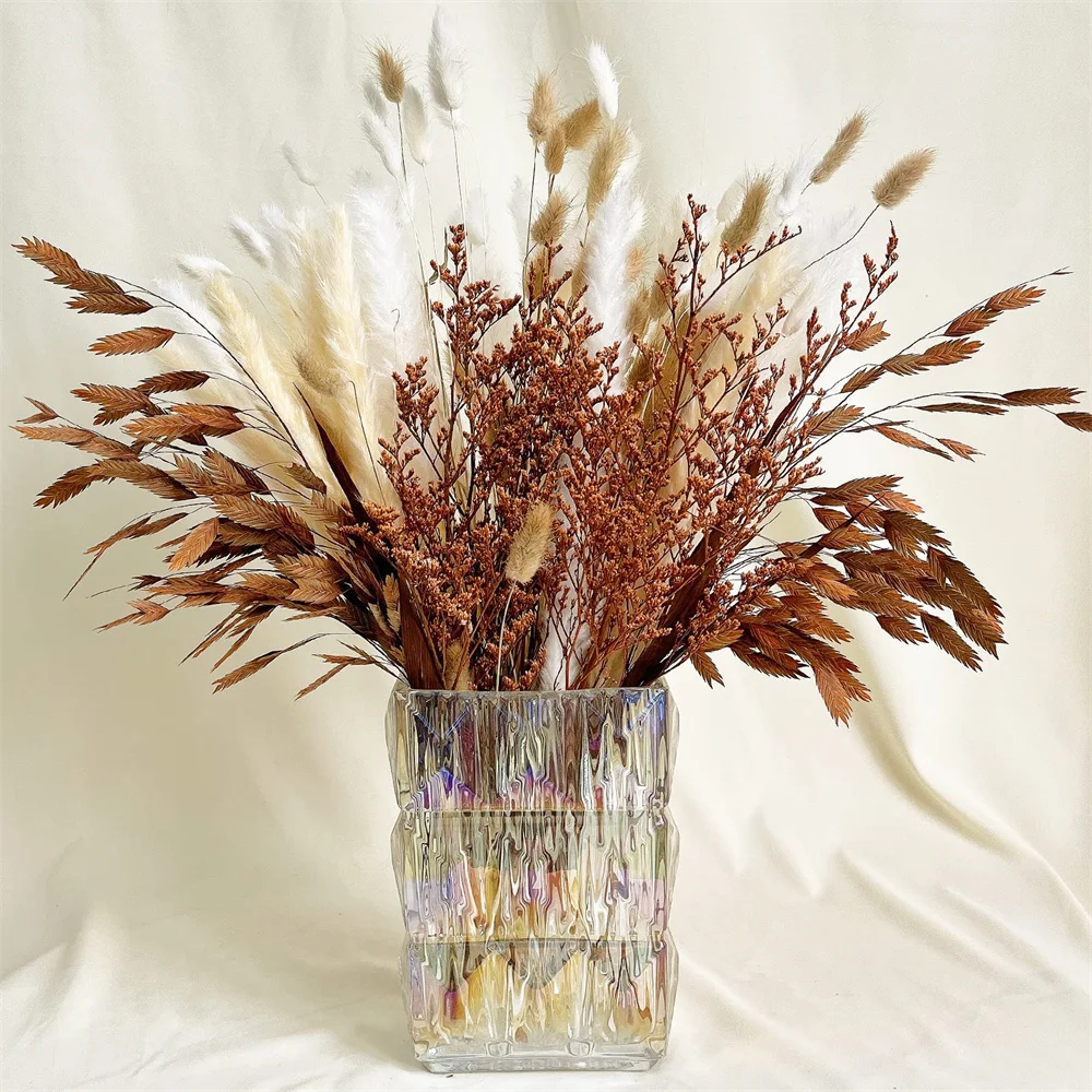 100Pcs Dried Pampas Grass Boho Home Decor Natural Dried Flower Bunny Tail Pompous Grass Branches Vase Filler Bouquet Table Decor 
100Pcs Dried Pampas Grass Boho Home Decor Natural Dried Flower Bunny Tail Pompous Grass Branches Vase Filler Bouquet Table Decor