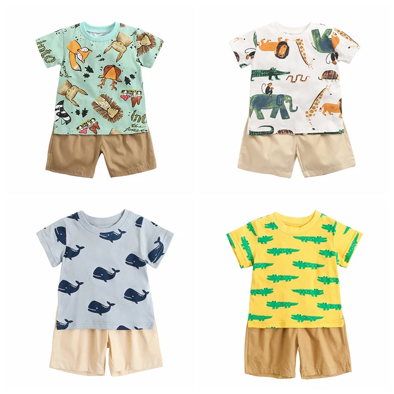 Cartoon Boys Clothing Sets Summer Short Sleeve Cotton Baby Tops + Baby Shorts 2Pcs Casual
Cartoon Boys Clothing Sets Summer Short Sleeve Cotton Baby Tops + Baby Shorts 2Pcs Casual