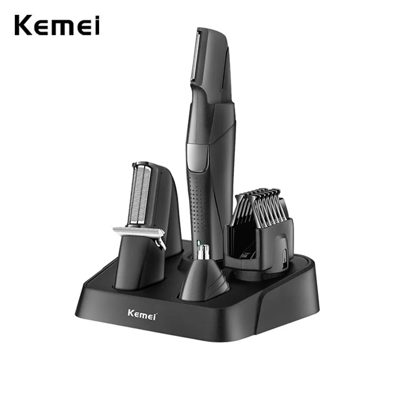 

Multifunctional Hair Clipper Kemei 5029 All In One Beard Shaver for Nose Eyebrow Hair Trimmer Men's Grooming Kit IPX6 Waterproof