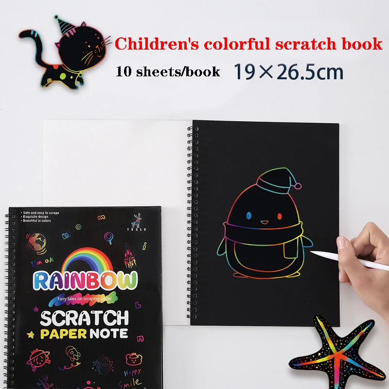 10pcs/Set DIY Magic Rainbow Color Scratch with Graffiti Stencil Drawing Board Art Painting Scratch Book Educational Toys Gifts
10pcs/Set DIY Magic Rainbow Color Scratch with Graffiti Stencil Drawing Board Art Painting Scratch Book Educational Toys Gifts