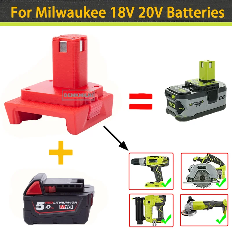 Adapter For Milwaukee 18/20V MAX Li-ion Battery To Ryobi 18V Nickel Battery Converter Tool Accessories NEW
Adapter For Milwaukee 18/20V MAX Li-ion Battery To Ryobi 18V Nickel Battery Converter Tool Accessories NEW