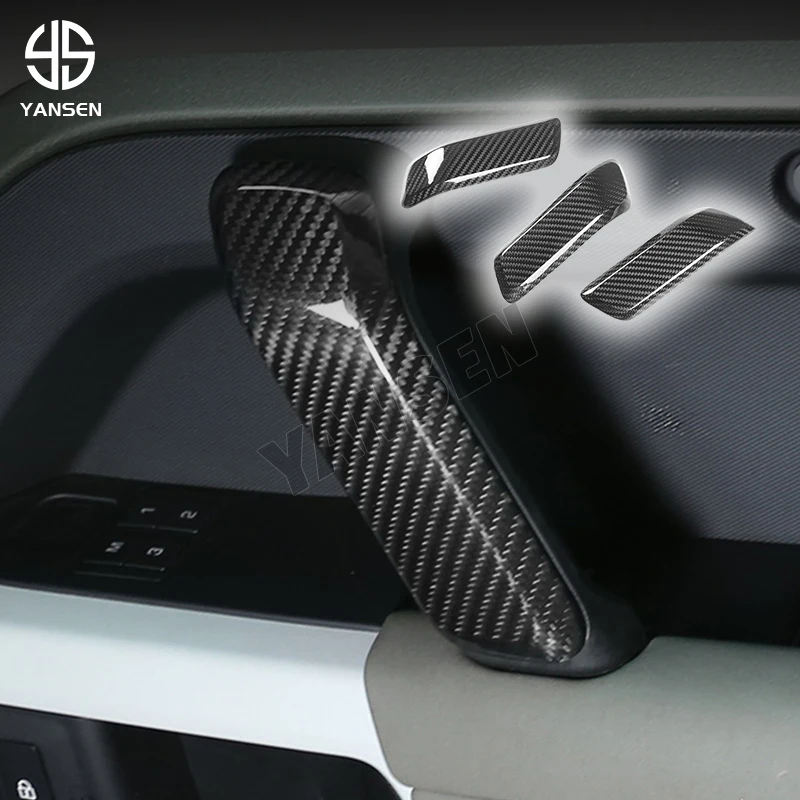 Dry carbon fiber car door armrest car accessories interior decorative cover sticker for Land Rovers Defender 110 2020-2021
Dry carbon fiber car door armrest car accessories interior decorative cover sticker for Land Rovers Defender 110 2020-2021
