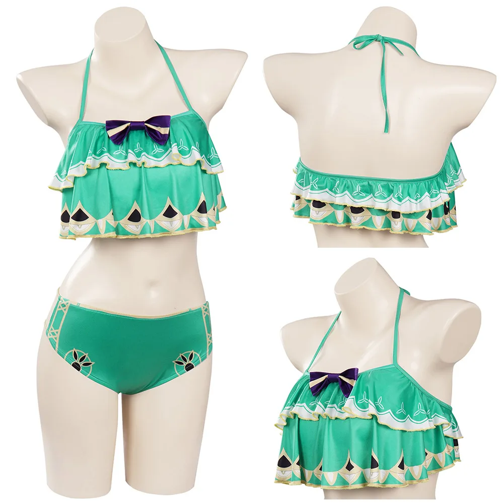 Genshin Impact Venti Cosplay Costume Bikini Top Shorts Swimsuit Outfits Halloween Carnival Suit
Genshin Impact Venti Cosplay Costume Bikini Top Shorts Swimsuit Outfits Halloween Carnival Suit