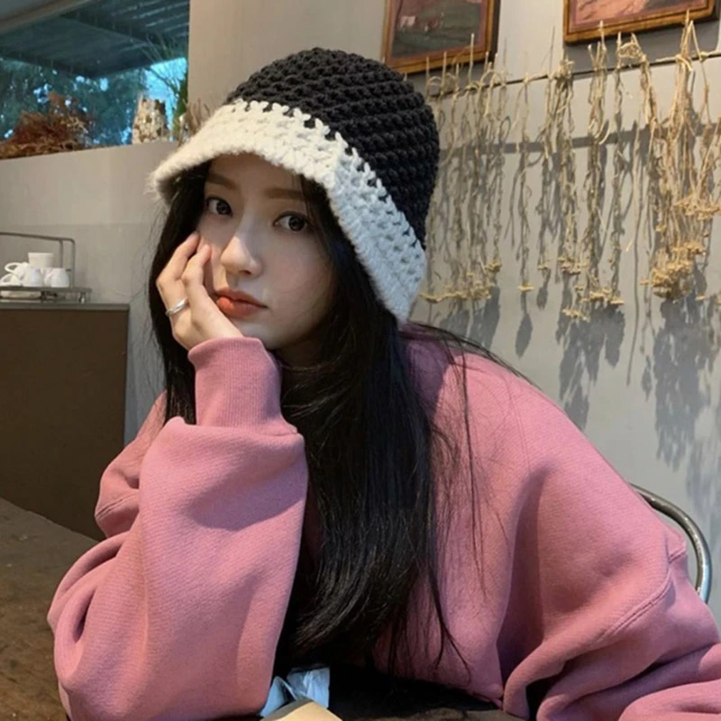 Knitted Basin Hat Women's Casual Lovely Fisherman's Hat Autumn And Winter Hat Stitching Color Knitted
Knitted Basin Hat Women's Casual Lovely Fisherman's Hat Autumn And Winter Hat Stitching Color Knitted