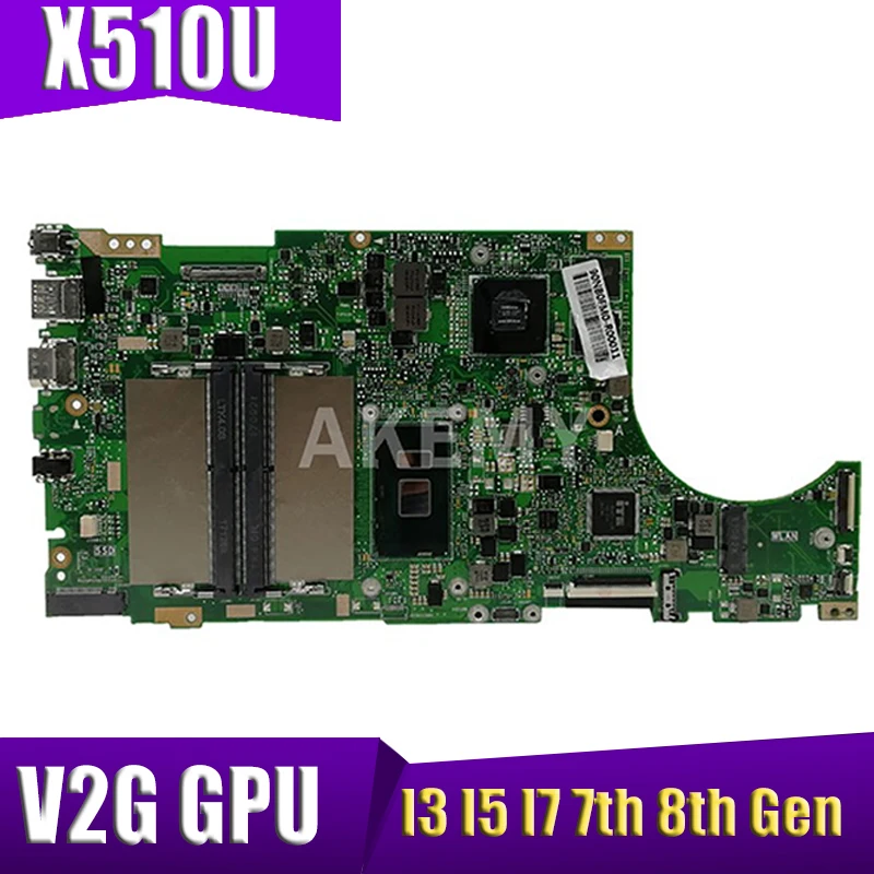 Материнская плата для ноутбука X510U с I3 I5 I7 7-го 8-го поколения ЦП V2G GPU для Asus X510UN X510UQ X510U S510U S510UN
Материнская плата для ноутбука X510U с I3 I5 I7 7-го 8-го поколения ЦП V2G GPU для Asus X510UN X510UQ X510U S510U S510UN