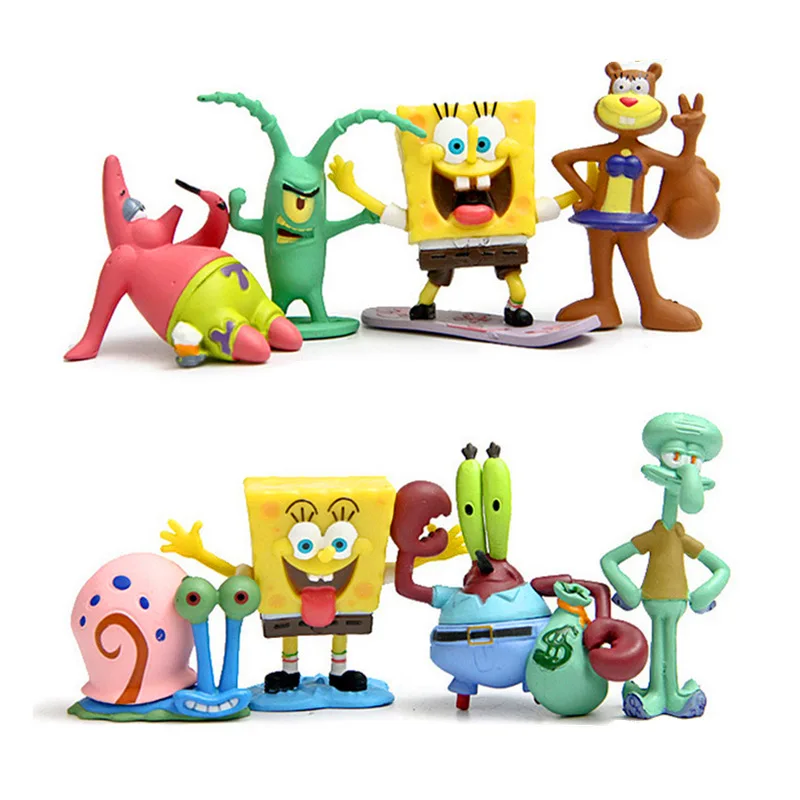 8Pieces SpongeBob SquarePants Anime Action Figure Collection Model cartoon Toys For Halloween Gift
8Pieces SpongeBob SquarePants Anime Action Figure Collection Model cartoon Toys For Halloween Gift