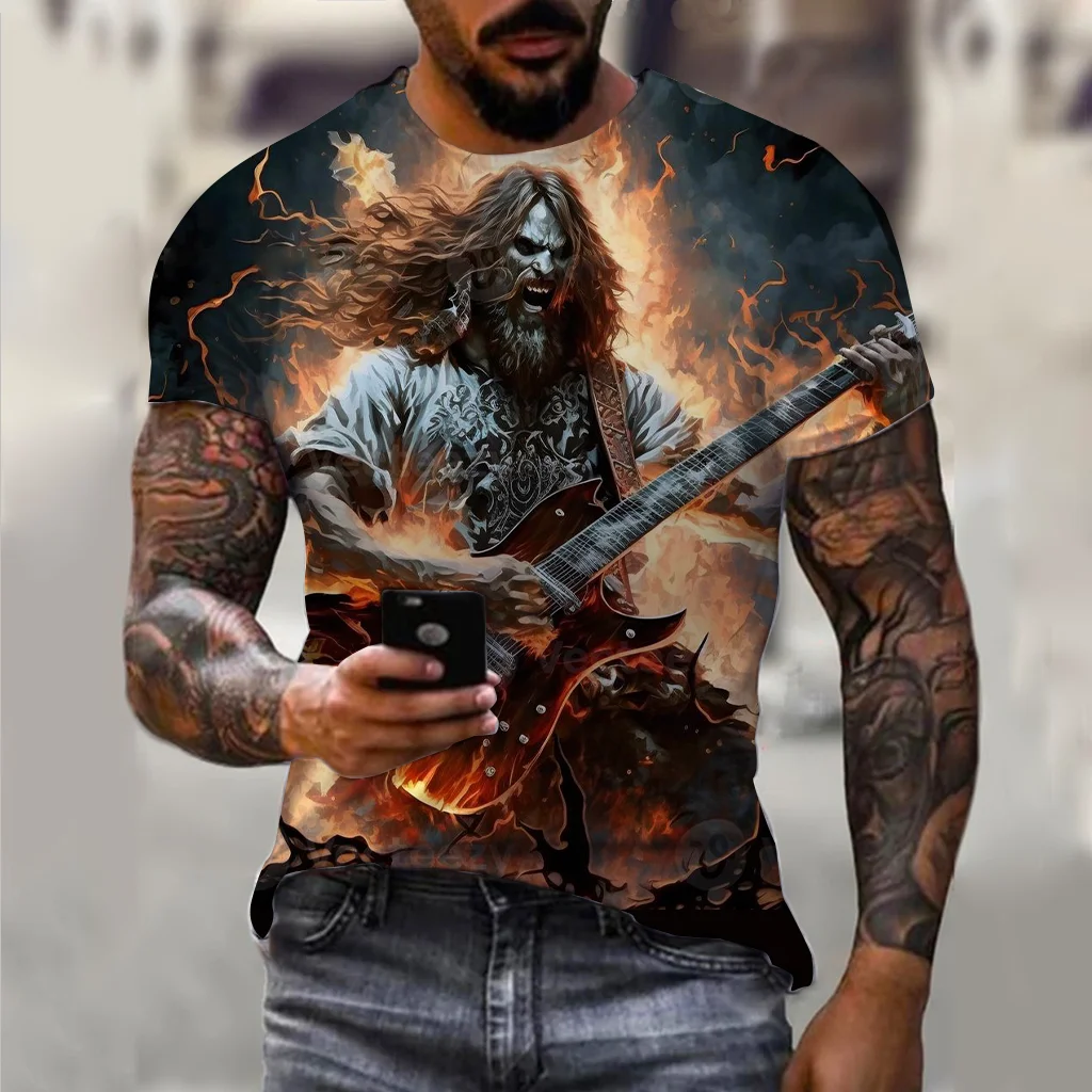 Men's T-Shirt with Guitar For Men Guitarist Clothing 3D Print T Shirts Summer Tops Short Sleeve Fashion Hip Hop Oversized Tee
Men's T-Shirt with Guitar For Men Guitarist Clothing 3D Print T Shirts Summer Tops Short Sleeve Fashion Hip Hop Oversized Tee