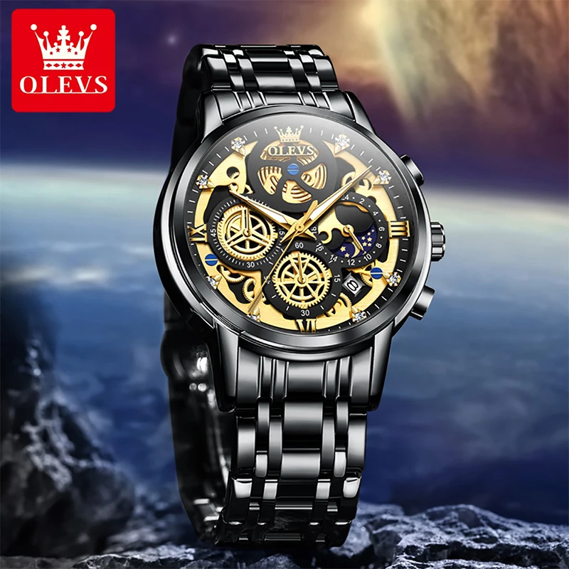 OLEVS 2022 New Fashion Men Business Luminous Digital Single Calendar Dial Moon Phase Steel Belt Quartz Watches Relogio Masculino
OLEVS 2022 New Fashion Men Business Luminous Digital Single Calendar Dial Moon Phase Steel Belt Quartz Watches Relogio Masculino