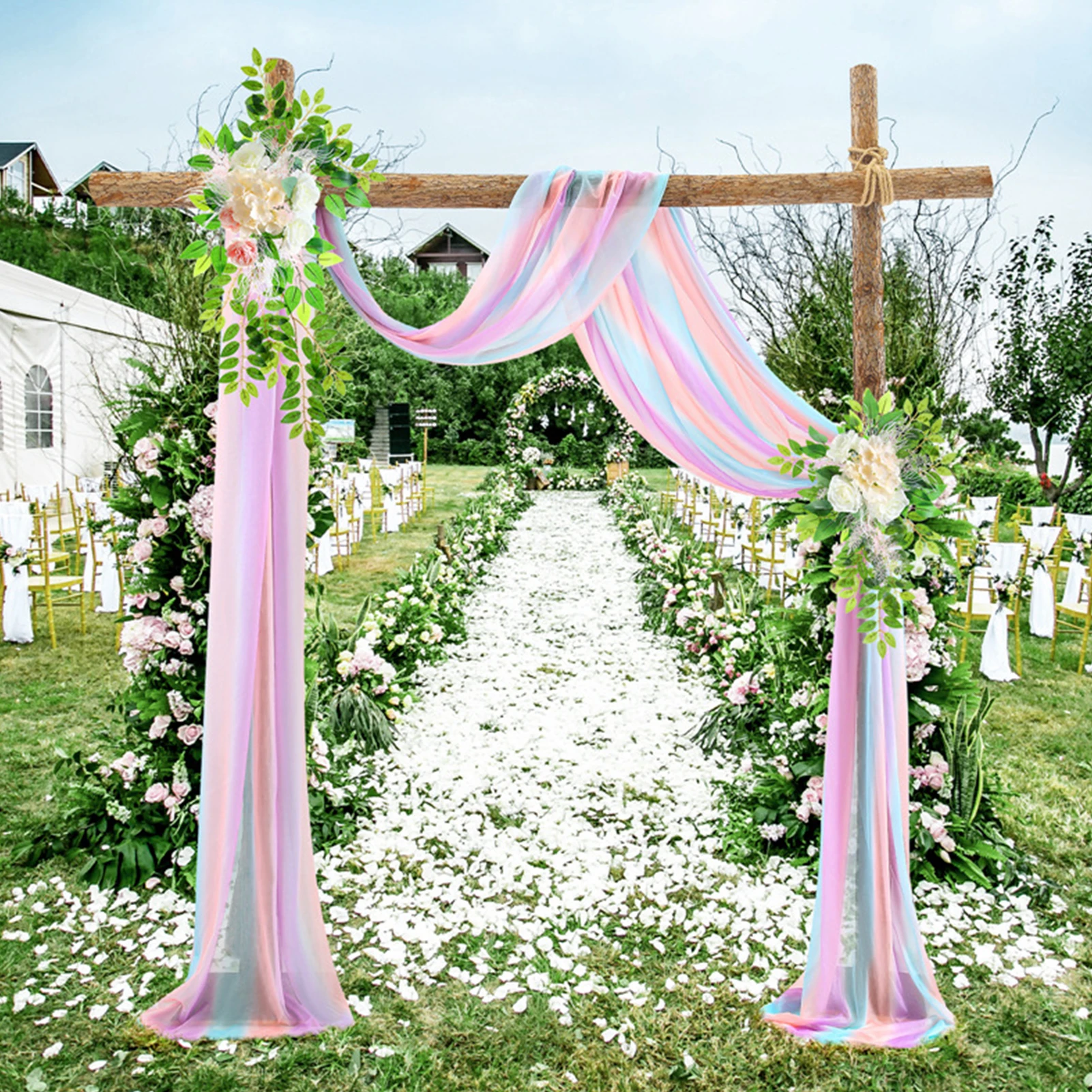70x550cm Wedding Arch Drape Fabric Sheer Chiffon Tulle Curtain Draping Backdrop Party Supplies Home Drapery Ceremony Decoration
70x550cm Wedding Arch Drape Fabric Sheer Chiffon Tulle Curtain Draping Backdrop Party Supplies Home Drapery Ceremony Decoration