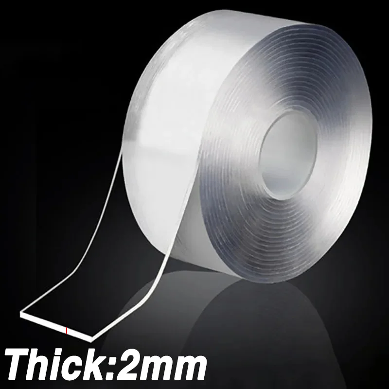 2 мм нано-лента, супер прочная двусторонняя лента, сверхпрочная клейкая нескользящая водонепроницаемая прозрачная лента для кухни, ванной комнаты
2 мм нано-лента, супер прочная двусторонняя лента, сверхпрочная клейкая нескользящая водонепроницаемая прозрачная лента для кухни, ванной комнаты