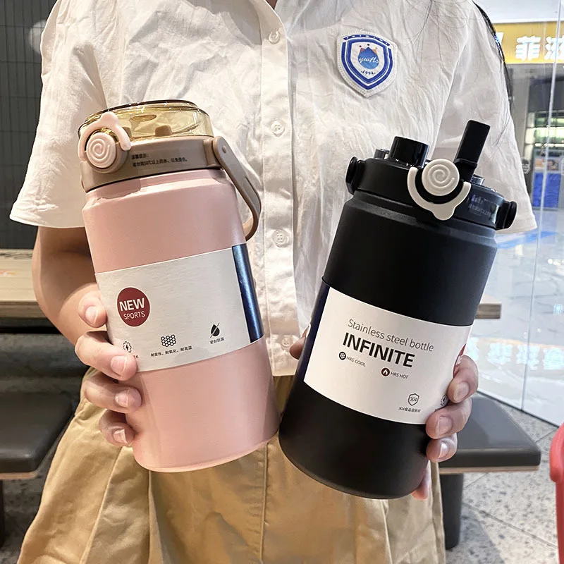 1200ML Stainless Steel Thermal Water Bottle Thermoses Vacuum Flask With Straw Tumbler Portable Cold Hot Drinks Thermos Cup Gym
1200ML Stainless Steel Thermal Water Bottle Thermoses Vacuum Flask With Straw Tumbler Portable Cold Hot Drinks Thermos Cup Gym