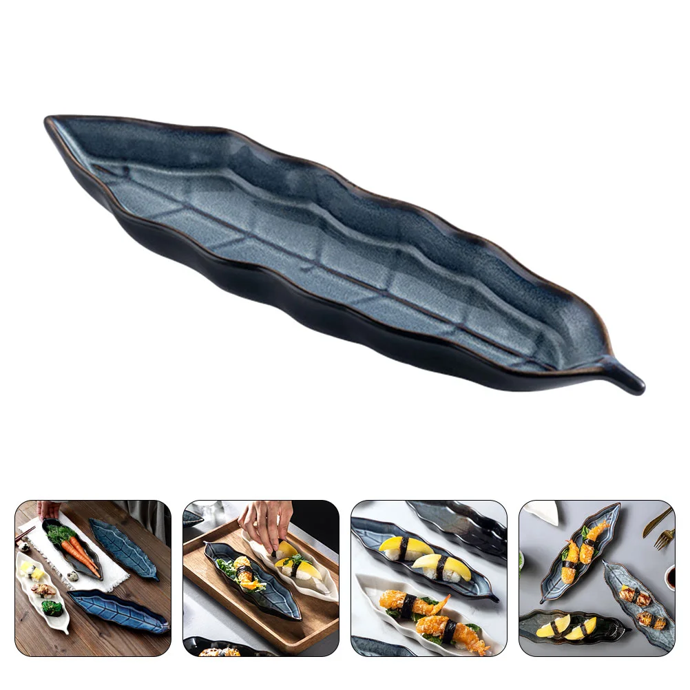 Sushi Plate Serving Dish Tray Sashimiplatters Decorative Ceramic Shaped Leaf Japanese Dessert Snack Trays Appetizer Pasta 
Sushi Plate Serving Dish Tray Sashimiplatters Decorative Ceramic Shaped Leaf Japanese Dessert Snack Trays Appetizer Pasta