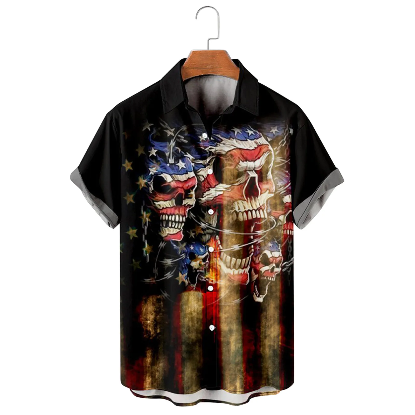 Top Tee Mens Fashion And Leisure Independence Day 3D Digital Printing Buckle Lapel Short Sleeve Shirt Top Tee Short Sleeve Tee
Top Tee Mens Fashion And Leisure Independence Day 3D Digital Printing Buckle Lapel Short Sleeve Shirt Top Tee Short Sleeve Tee