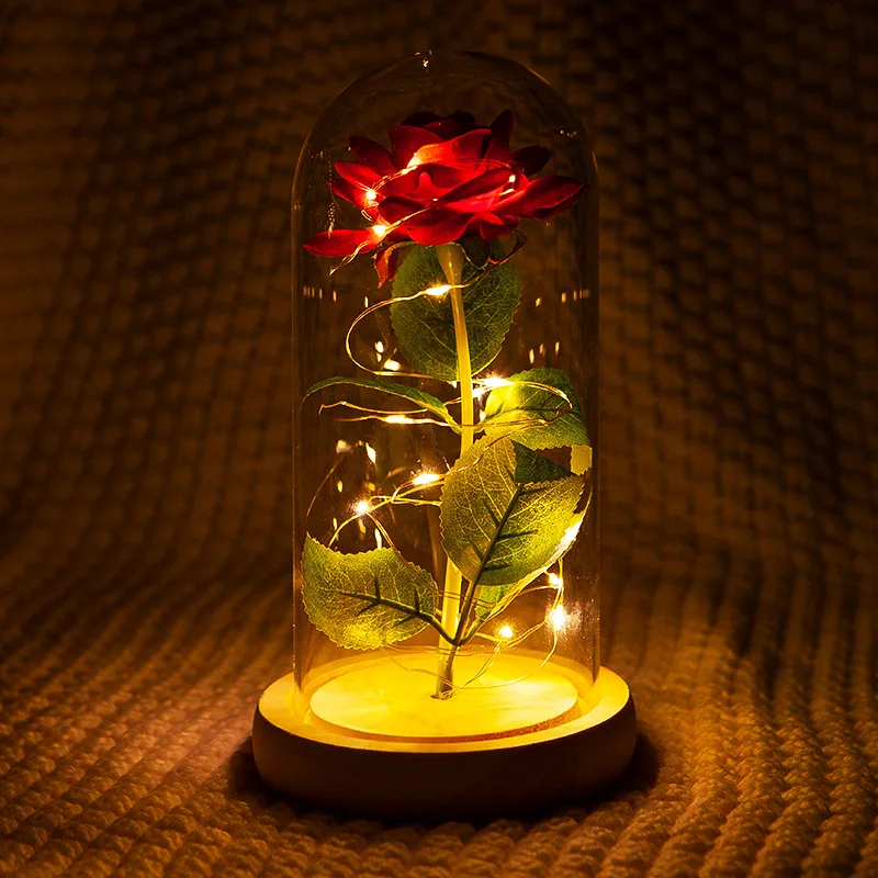 Rose Led Light Artificial Flower Lover Christmas Gift Home Desk Decoration Simulation Immortal Flower Glass Cover Fake Flower
Rose Led Light Artificial Flower Lover Christmas Gift Home Desk Decoration Simulation Immortal Flower Glass Cover Fake Flower